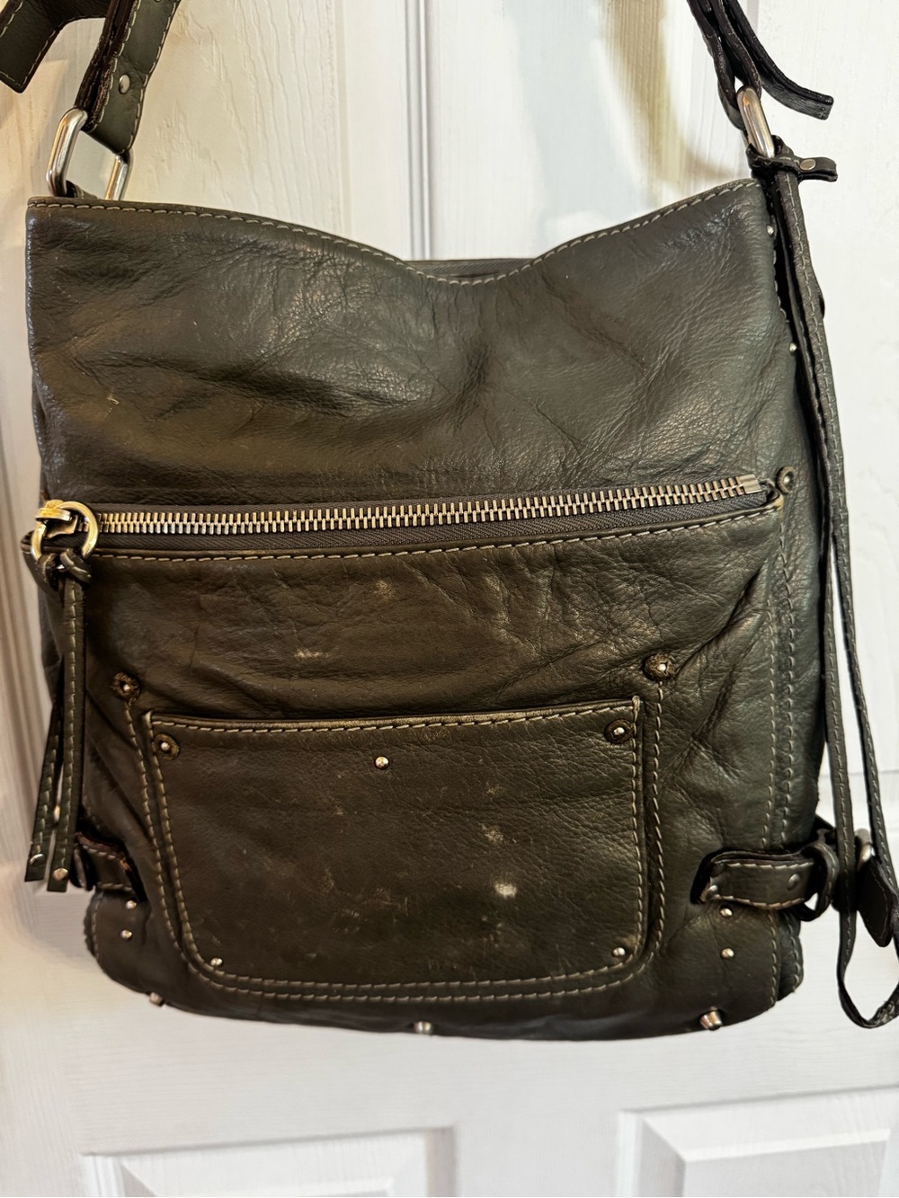 Vintage Y2K Chloé Paddington Gray Leather Hobo Shoulder Bag - Picture 15 of 15
